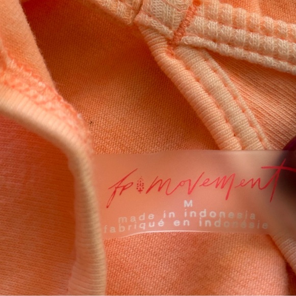 Free People Movement Hot Shot Onesie Romper Peach Athleisure Pockets Size Medium - Picture 5 of 6